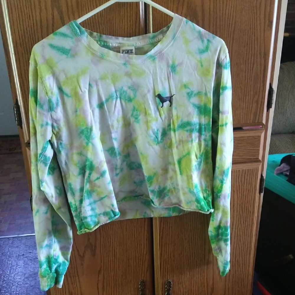 Victoria's Secret PINK Tie-Dye Long Sleeve Shirt